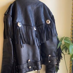 Black Fringe Conch jacket
